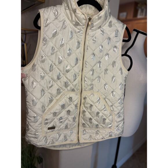 Simply Southern Pineapple Puffy Vest Womens Large - Picture 4 of 5